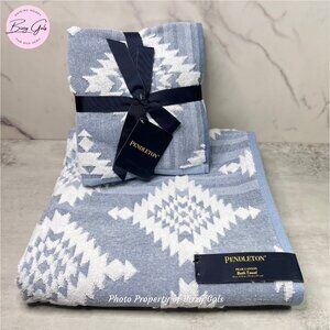 Pendleton Peak Canyon Blue Bath Hand Towels Set of 3